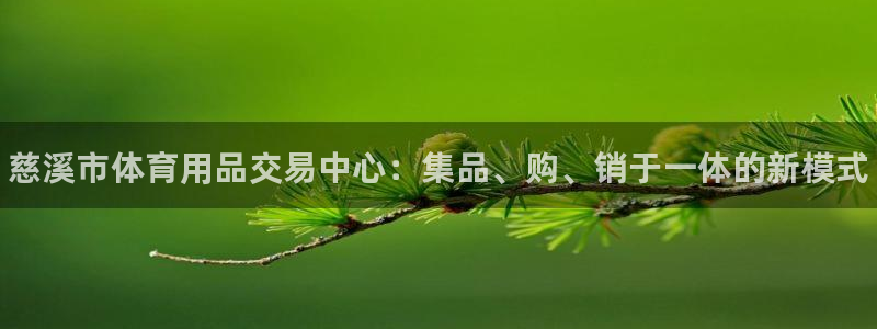 耀世平台负责人是谁:慈溪市体育用品交易中心:集品、购、销于一